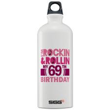 69th Birthday rock and roll Sigg Water Bottle 1.0L for