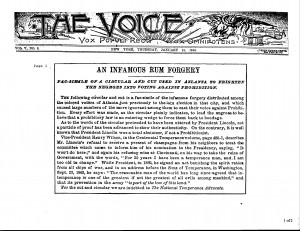 An Infamous Rum Forgery - The Voice,Volume V, No. 8, New York ...