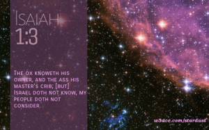 Bible Quote Isaiah 1:3 Inspirational Hubble Space Telescope Image