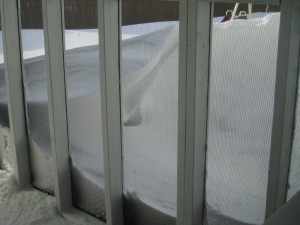 Another view from the back porch. The snow drift here is so high you ...