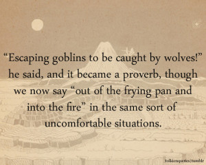 Escaping goblins to be caught by wolves!” he said, and it became a ...