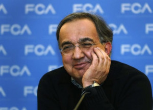 Fiat Chrysler CEO Sergio Marchionne answers questions from the media ...