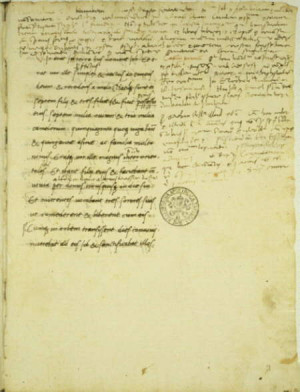 Book of Job, Owned by Pico della Mirandola, with notes in his hand. In ...