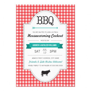 Fun BBQ Housewarming Invite