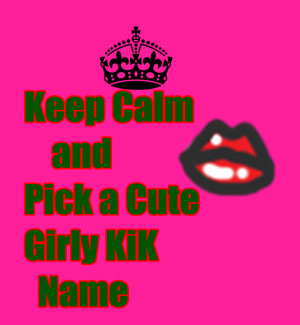 Newly Added KIK Girls Usernames