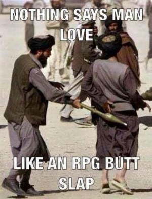 Nothing says man love like an RPG butt slap