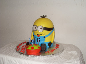 Homemade Minions Birthday Cake