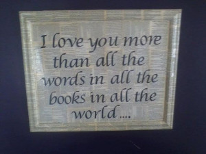 ROMANTIC ART: Vintage books, Romantic sayings, Book art, Gifts for him ...