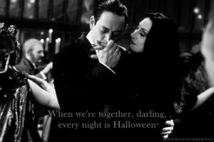 couple cute quote Black and White movie TV Halloween show tv show goth ...