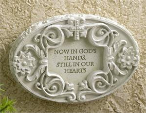 Now in God's Hands - Memorial Plaque with Stand