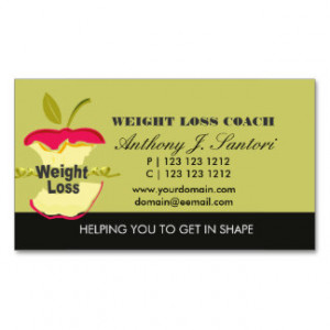 Fitness Weight Loss Coach Dietician Business Card Templates