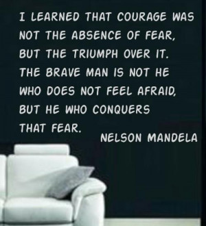 VINYL DECAL - COURAGE NELSON MANDELA INSPIRATIONAL QUOTE 1 - WALL ART ...