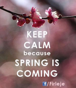 KEEP CALM BECAUSE SPRING IS COMING