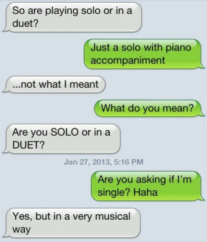 Band geek flirting...
