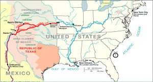 Manifest Destiny Westward Expansion Trails Map