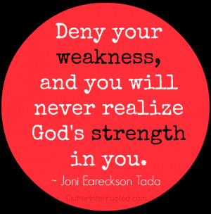 This quote by Joni Eareckson Tada is an encouragement to accept our ...