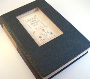 Quote wall art - recycled book picture frame original drawing reader ...