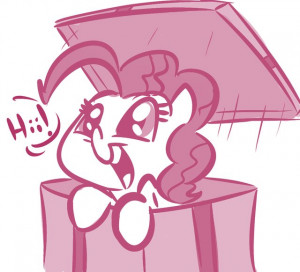 Pinkie Pie reacting with 'adorable', 'greeting', 'surprise', 'untagged ...