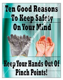 Vertical, Keep Hands Out Of Pinch Points, Safety Banners and Posters ...
