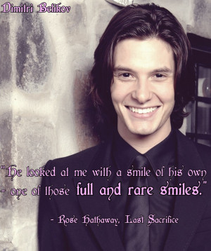 Dimitri Belikov's rare smile by RoseHathaway256