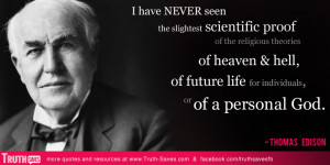 Edison atheist quote