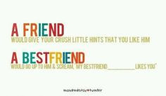 The difference between friends and best friends