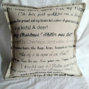 Christmas Vacation movie quote decorative pillow 16x16