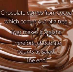 Chocolate is a vegetable!