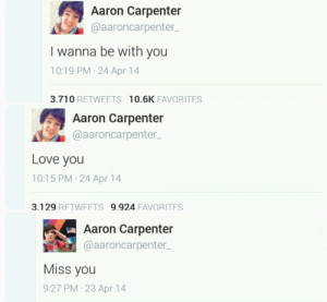 Aaron carpenter tweets