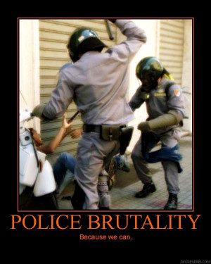 Here's a demotivational poster, with an image of two riot cops about ...