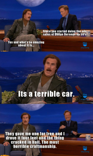 Anchorman Quotes Poster Ron burgundy on the dodge