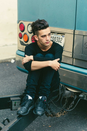 the 1975- Matthew Healy...really not liking the hair though