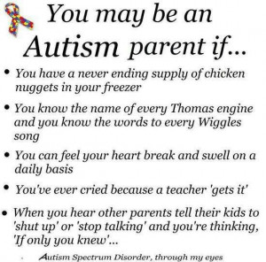 Autism parent! Words of advise - nix the nuggets, but AMEN!!!! AMEN!!!