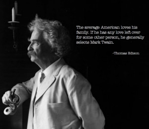 Thomas Edison’s amusingly expansive compliment to Mark Twain