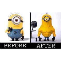 Minion fitness #fitness #humor #trainingday #workout More