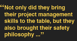 Not only did they bring their project management skills to the table ...