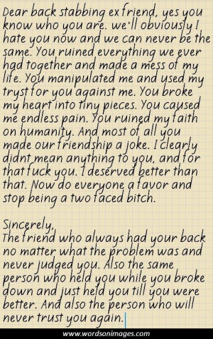 Backstabbing friends quotes