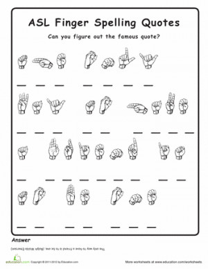 Sign Language Alphabet Worksheets