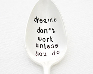 ... Do. Hand stamped spoon with inspirational quote. Motivational spoon