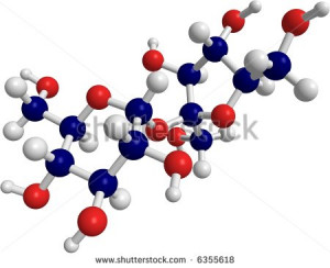Sucrose Molecule Molecule of sucrose - stock