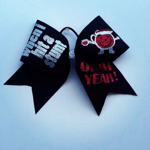 Cool aid man cheerleading quote cheer bow by BowBombDiggity, $13.90