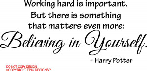 Harry Potter Quotes And Sayings Harry potter working hard is
