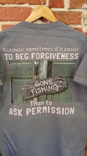 Funny Fishing Men’s T-Shirt – Made in USA – Beg Forgiveness
