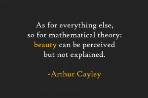 As for everything else, so for mathematical theory: beauty can be ...