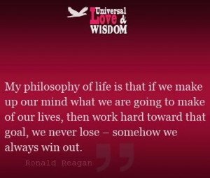 Work towards goal Ronald Reagan quote via www.Facebook.com ...