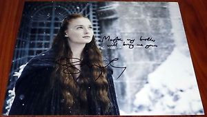 Cool-Sophie-Turner-Signed-11x14-Sansa-Stark-Game-of-Thrones-w-Quote ...
