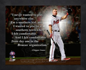 Chipper Jones Atlanta Braves Pro Quotes Framed 8x10 Photo at Amazon ...