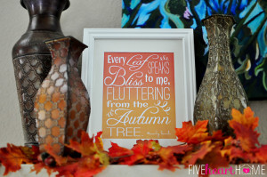 Fluttering Leaves Fall Quote, by Emily Bronte ~ Free Printable | {Five ...