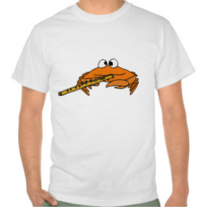 BY- Crab Playing the Flute T-shirt