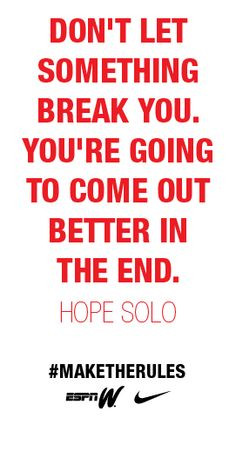 Hope Solo #maketherules